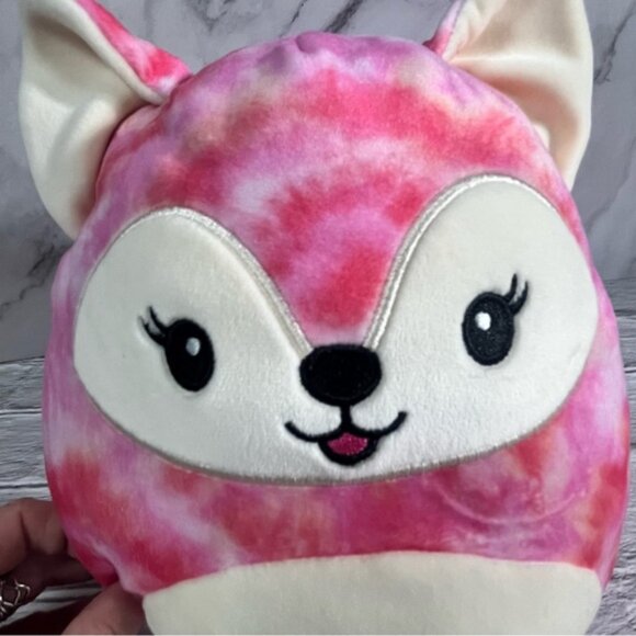 Squishmallow Sabine The Tie-Dye Pink Fox Soft Plush Animal - Picture 2 of 8